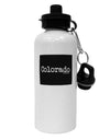 Colorado - United States Shape Aluminum 600ml Water Bottle-Water Bottles-TooLoud-White-Davson Sales