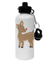 Cute Little Rudolph the Reindeer - Christmas Aluminum 600ml Water Bottle by TooLoud-Water Bottles-TooLoud-White-Davson Sales