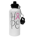 Hope - Breast Cancer Awareness Ribbon Aluminum 600ml Water Bottle-Water Bottles-TooLoud-White-Davson Sales