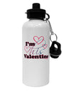 I'm HIS Valentine Aluminum 600ml Water Bottle-Water Bottles-TooLoud-White-Davson Sales