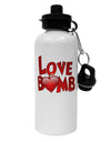 Love Bomb Text Aluminum 600ml Water Bottle-Water Bottles-TooLoud-White-Davson Sales