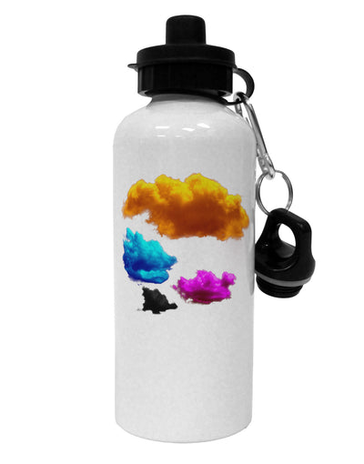 CMYK Clouds Aluminum 600ml Water Bottle-Water Bottles-TooLoud-White-Davson Sales