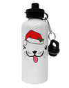 Kyu-T Face Puppina Santa Girl Dog Aluminum 600ml Water Bottle-Water Bottles-TooLoud-White-Davson Sales