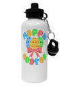 Happy Easter Easter Eggs Aluminum 600ml Water Bottle by TooLoud-Water Bottles-TooLoud-White-Davson Sales