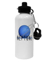 Planet Neptune Text Aluminum 600ml Water Bottle by TooLoud-Water Bottles-TooLoud-White-Davson Sales