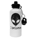 Extraterrestrial - I Believe Distressed Aluminum 600ml Water Bottle by TooLoud-Water Bottles-TooLoud-White-Davson Sales