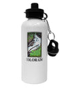 Colorado White River Text Aluminum 600ml Water Bottle-Water Bottles-TooLoud-White-Davson Sales