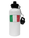 Italian Flag - Distressed Aluminum 600ml Water Bottle by TooLoud-Water Bottles-TooLoud-White-Davson Sales