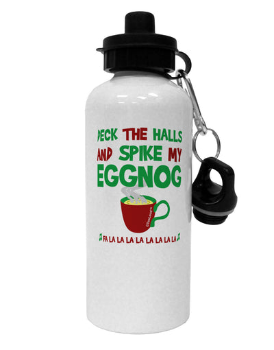 Spike My Eggnog Aluminum 600ml Water Bottle-Water Bottles-TooLoud-White-Davson Sales