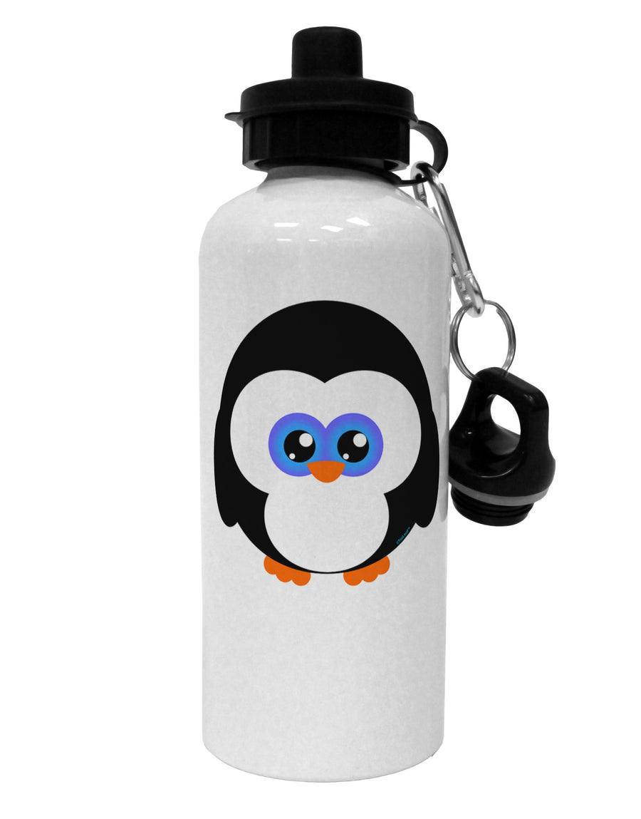 Cute Penguin Christmas Aluminum 600ml Water Bottle-Water Bottles-TooLoud-White-Davson Sales