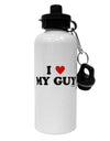 I Heart My Guy Aluminum 600ml Water Bottle by TooLoud-Water Bottles-TooLoud-White-Davson Sales