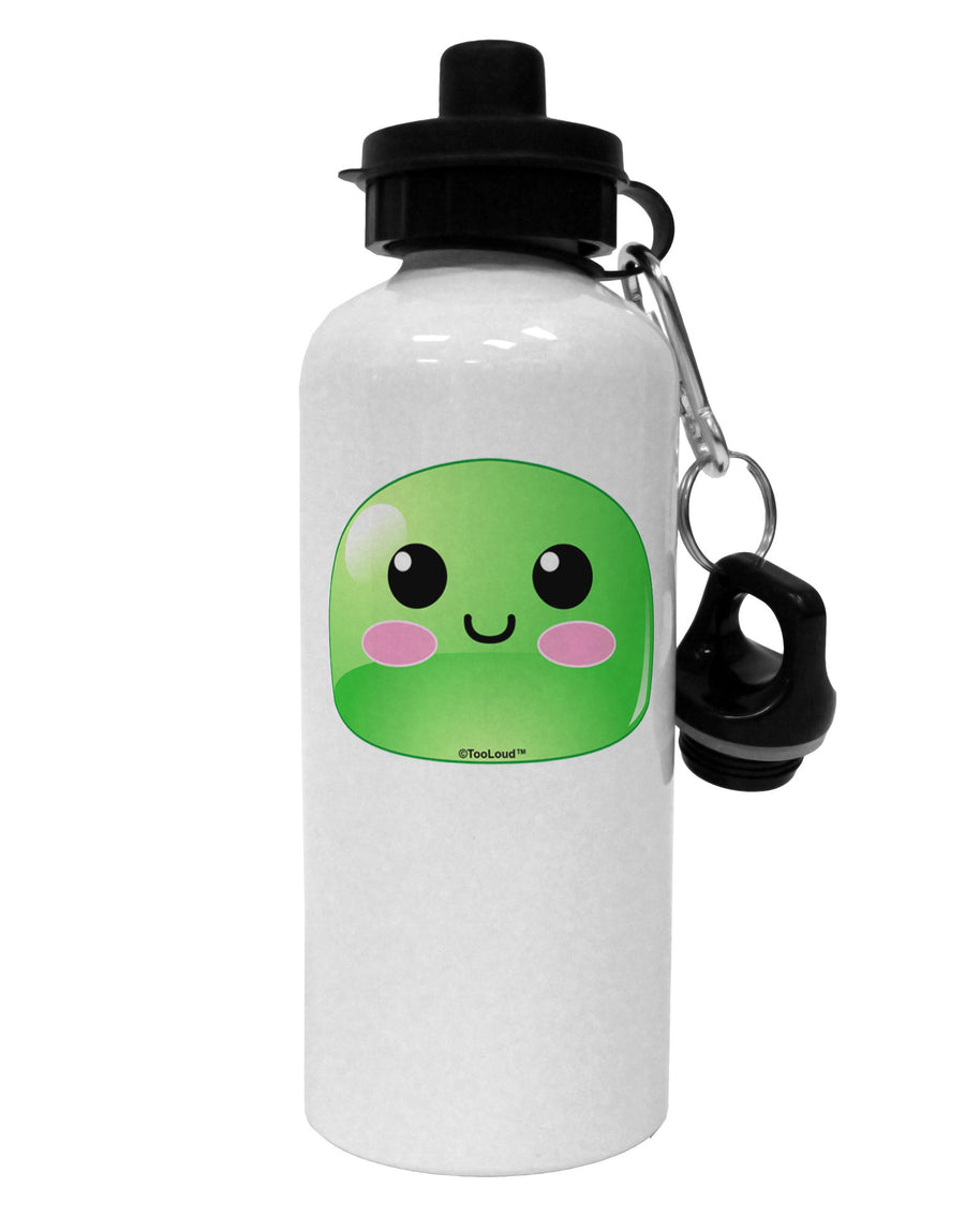 Cute RPG Slime - Green Aluminum 600ml Water Bottle by TooLoud-Water Bottles-TooLoud-White-Davson Sales