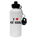 I Heart My Girl - Matching Couples Design Aluminum 600ml Water Bottle by TooLoud-Water Bottles-TooLoud-White-Davson Sales