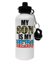 My Son is My Hero - Armed Forces Aluminum 600ml Water Bottle by TooLoud-Water Bottles-TooLoud-White-Davson Sales