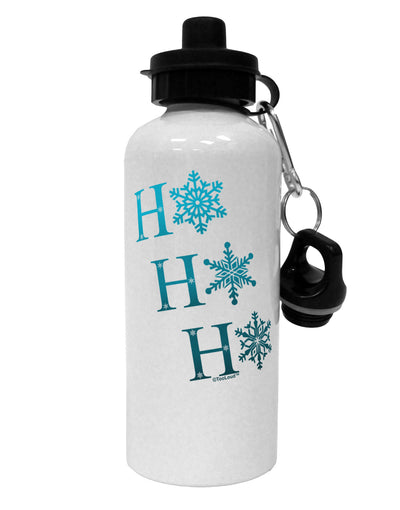 Ho Ho Ho Snowflakes Aluminum 600ml Water Bottle-Water Bottles-TooLoud-White-Davson Sales