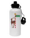 Rudolf Ratchet Reindeer Color Aluminum 600ml Water Bottle-Water Bottles-TooLoud-White-Davson Sales