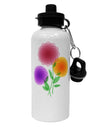 Crystal Dahlias Aluminum 600ml Water Bottle-Water Bottles-TooLoud-White-Davson Sales