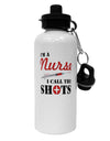 Nurse - Call The Shots Aluminum 600ml Water Bottle-Water Bottles-TooLoud-White-Davson Sales