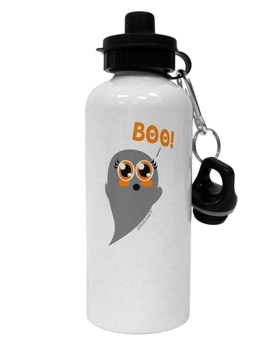 Cute Boo Ghost Aluminum 600ml Water Bottle-Water Bottles-TooLoud-White-Davson Sales