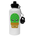 Cute Cactus Design Aluminum 600ml Water Bottle by TooLoud-Water Bottles-TooLoud-White-Davson Sales