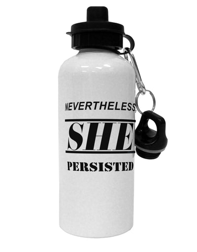 Nevertheless She Persisted Women's Rights Aluminum 600ml Water Bottle by TooLoud-Water Bottles-TooLoud-White-Davson Sales