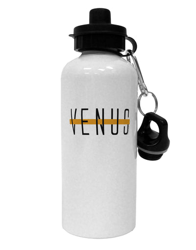 Planet Venus Text Only Aluminum 600ml Water Bottle by TooLoud-Water Bottles-TooLoud-White-Davson Sales