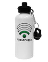 The Struggle - Low Wifi Aluminum 600ml Water Bottle-Water Bottles-TooLoud-White-Davson Sales