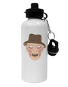 Scary Face With a Hat - Halloween Aluminum 600ml Water Bottle-Water Bottles-TooLoud-White-Davson Sales