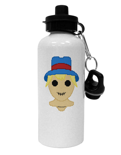 Cute Pixel Scarecrow Aluminum 600ml Water Bottle-Water Bottles-TooLoud-White-Davson Sales