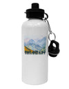 CO Fog Mountains Text Aluminum 600ml Water Bottle-Water Bottles-TooLoud-White-Davson Sales