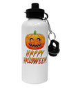 Jack-O-Lantern Watercolor Halloween Aluminum 600ml Water Bottle-Water Bottles-TooLoud-White-Davson Sales