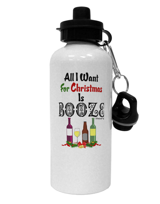 All I Want Is Booze Aluminum 600ml Water Bottle-Water Bottles-TooLoud-White-Davson Sales