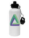 Impossible Triangle Loop Aluminum 600ml Water Bottle-Water Bottles-TooLoud-White-Davson Sales