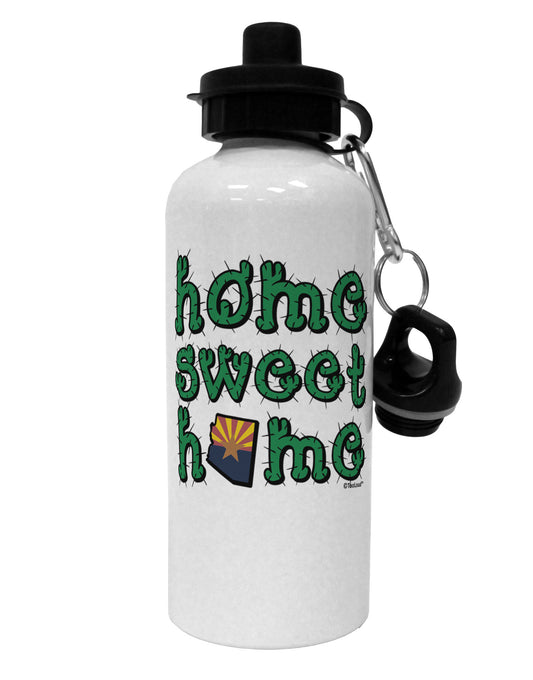 Home Sweet Home - Arizona - Cactus and State Flag Aluminum 600ml Water Bottle by TooLoud-Water Bottles-TooLoud-White-Davson Sales