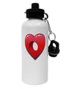 Hole Heartedly Broken Heart Aluminum 600ml Water Bottle by TooLoud-TooLoud-White-Davson Sales