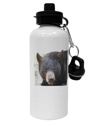 Staring Black Bear Aluminum 600ml Water Bottle-Water Bottles-TooLoud-White-Davson Sales