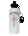 Happy Easter Egg Cross Faux Applique Aluminum 600ml Water Bottle-Water Bottles-TooLoud-White-Davson Sales