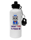 Patriotic Cat I Want You Aluminum 600ml Water Bottle by TooLoud-Water Bottles-TooLoud-White-Davson Sales