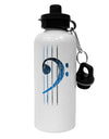 Distressed Bass Strings Aluminum 600ml Water Bottle-Water Bottles-TooLoud-White-Davson Sales