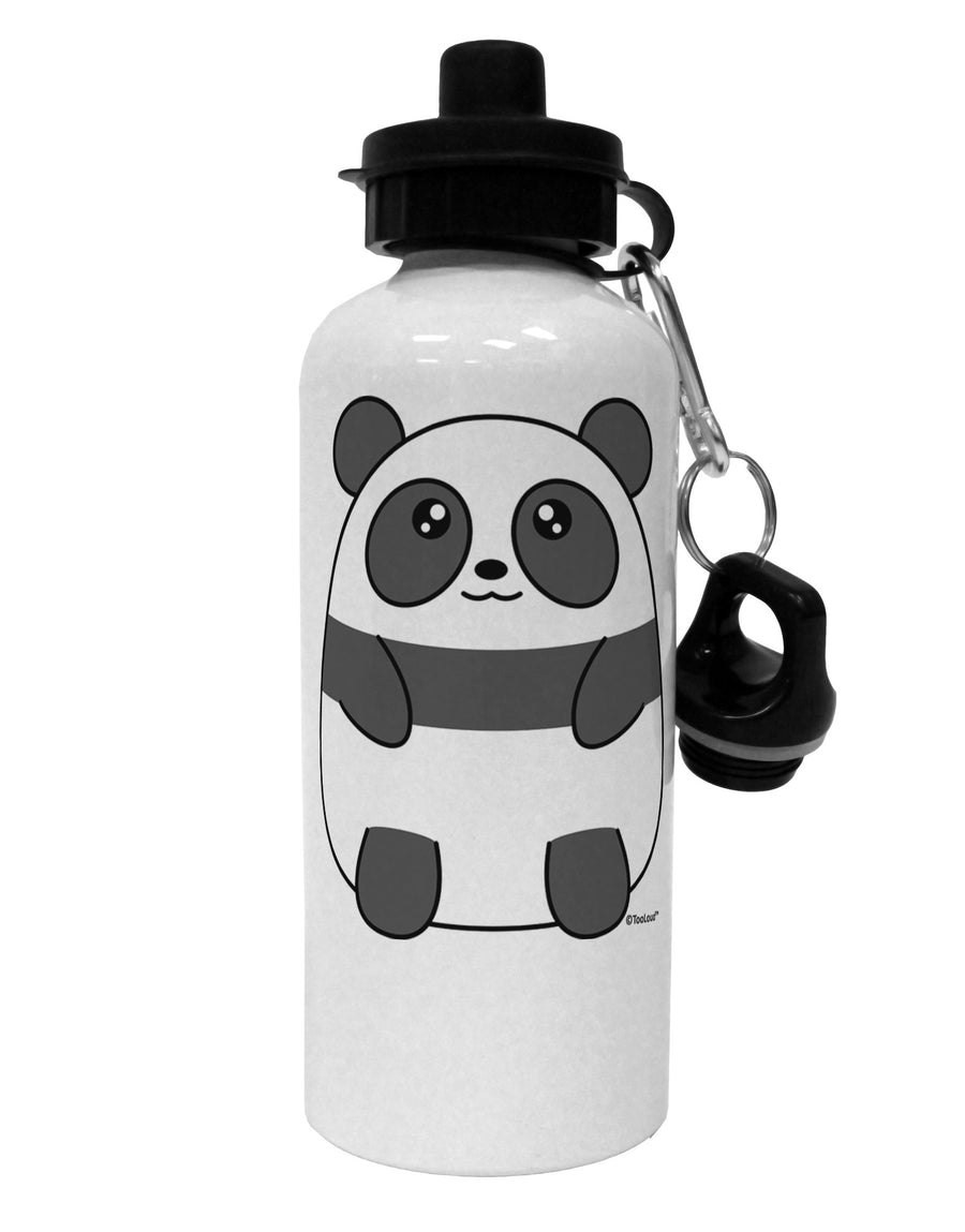 Cute Panda Bear Aluminum 600ml Water Bottle by TooLoud