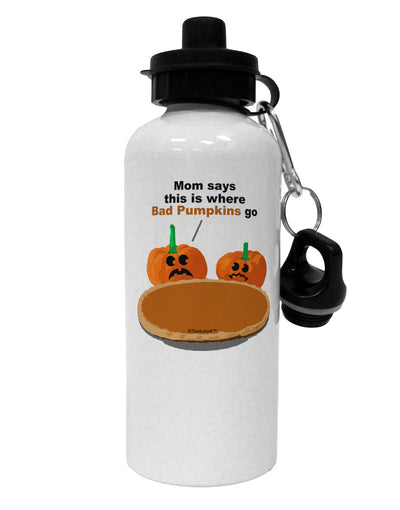 Where Bad Pumpkins Go Aluminum 600ml Water Bottle-Water Bottles-TooLoud-White-Davson Sales