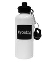 Wyoming - United States Shape Aluminum 600ml Water Bottle-Water Bottles-TooLoud-White-Davson Sales