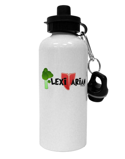 Flexitarian Aluminum 600ml Water Bottle by TooLoud-Water Bottles-TooLoud-White-Davson Sales