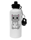 Dr Cat MD - Cute Cat Design Aluminum 600ml Water Bottle by TooLoud