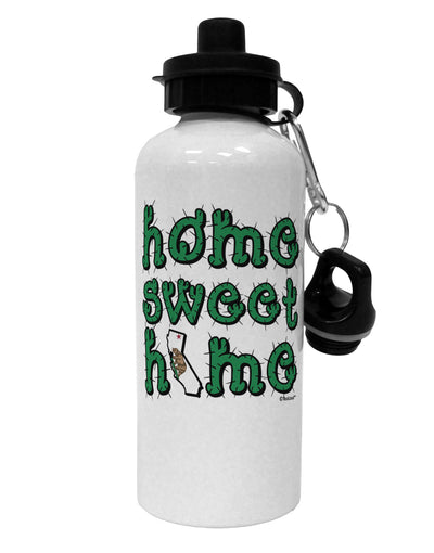 Home Sweet Home - California - Cactus and State Flag Aluminum 600ml Water Bottle by TooLoud-Water Bottles-TooLoud-White-Davson Sales