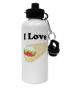 I Love Burritos - Funny Food Aluminum 600ml Water Bottle-Water Bottles-TooLoud-White-Davson Sales