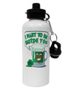 Green Beer - Inside You Aluminum 600ml Water Bottle-Water Bottles-TooLoud-White-Davson Sales