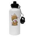 Kawaii Puppy Aluminum 600ml Water Bottle-Water Bottles-TooLoud-White-Davson Sales