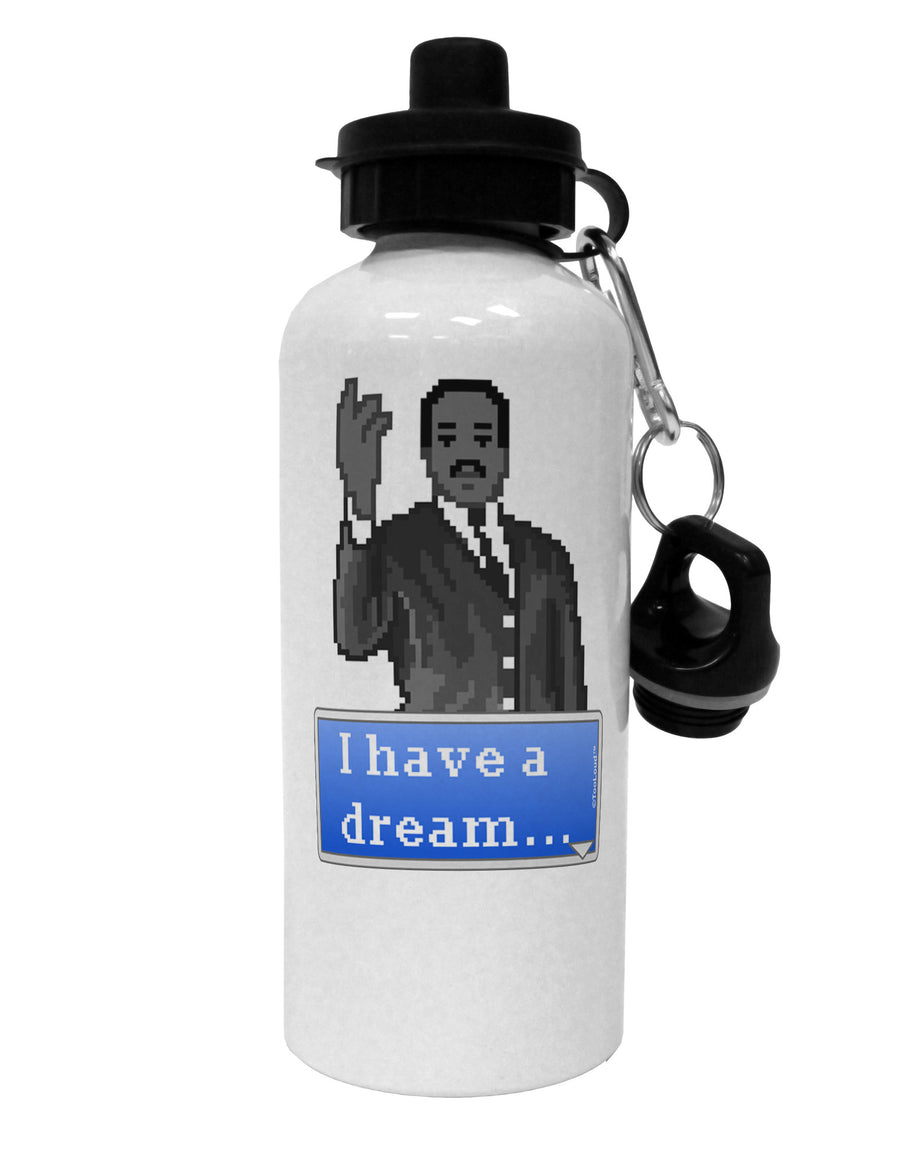 I have a Dream Pixel Art Aluminum 600ml Water Bottle by TooLoud-Water Bottles-TooLoud-White-Davson Sales