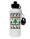 Tree with Gifts Ugly Christmas Sweater Aluminum 600ml Water Bottle-Water Bottles-TooLoud-White-Davson Sales